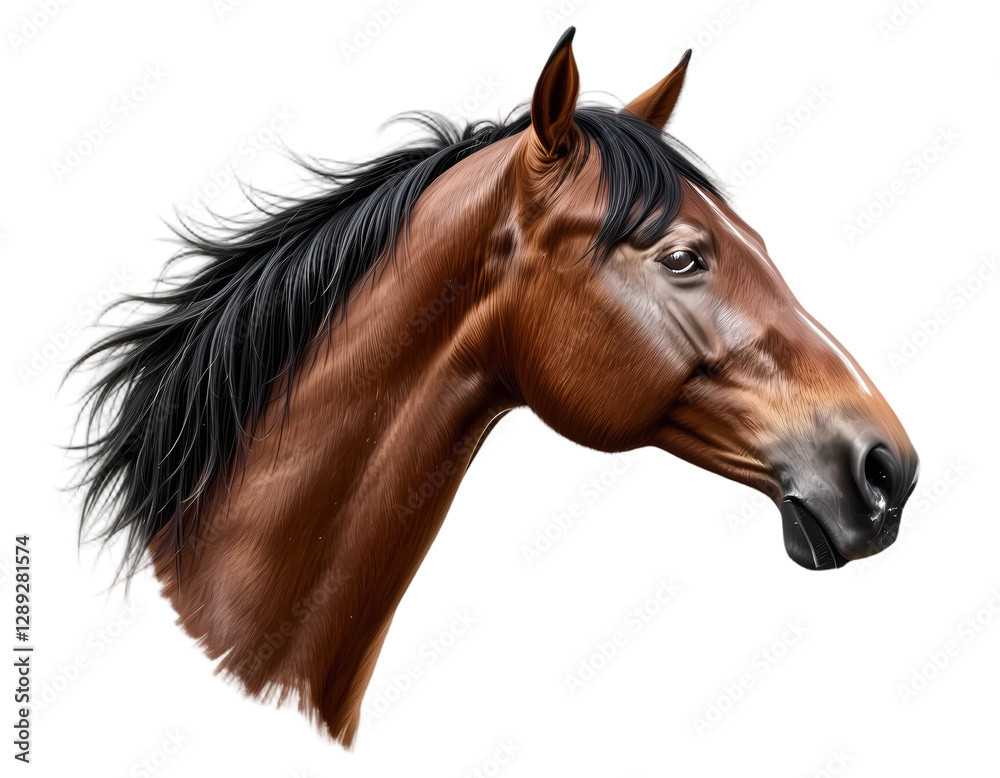 Horse Head Isolated | White Background Animal Photography Horse Head Isolated | White Background Animal Photography
