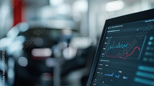 Modern digital display shows automotive performance analytics in