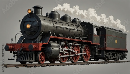 retro steam locomotive	