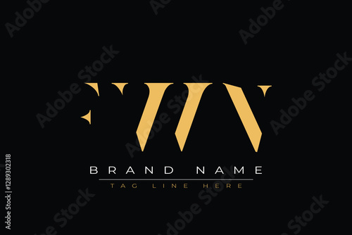 FWN abstract letter logo design. This logo is designed by three abstract letters.