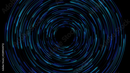 Obraz na płótnie High speed blue line abstract technology background digital fiber hi tech concept. speed light circle line motion blur on dark background, data transfer simulation. w salonie
