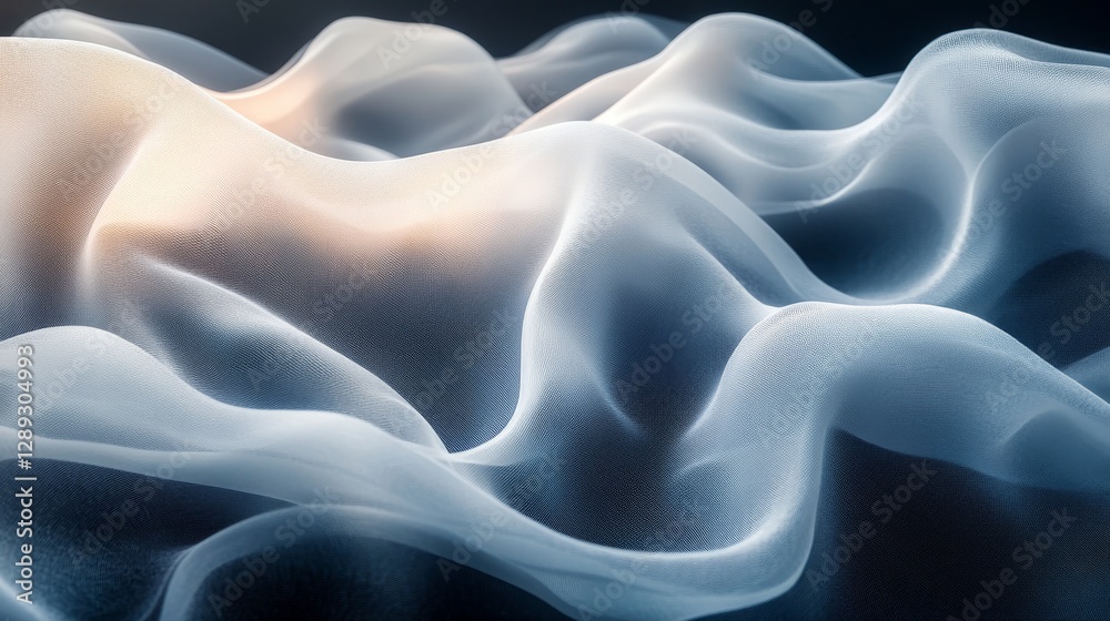 Obraz premium This image shows flowing fabric under a soft ambient light