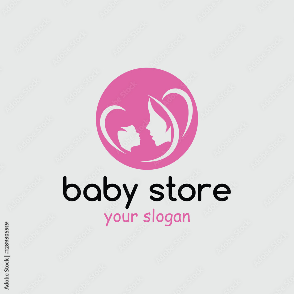 Fototapeta premium baby care store logo design vector