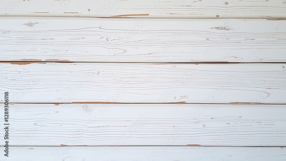 Obraz premium Wooden white planks background, perfect for rustic themes, texture, minimalism, interior design, vintage aesthetics, and backdrop photography.