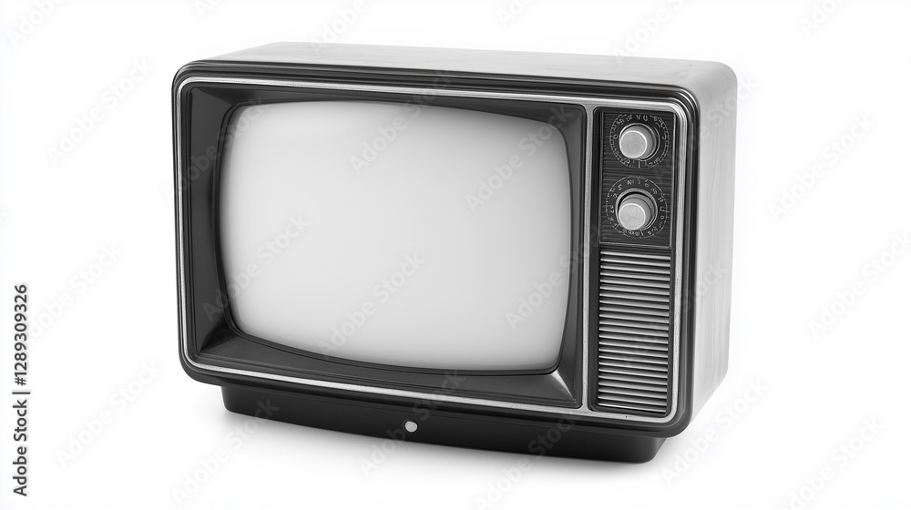 Retro Television Set with Blank Screen for Nostalgic Media Concepts Retro Television Set with Blank Screen for Nostalgic Media Concepts