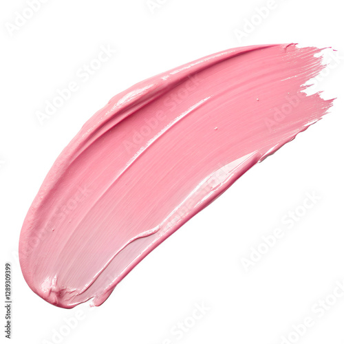 pink paint brush stroke on transparent background