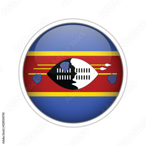 Eswatini Flag Sphere Vector photo