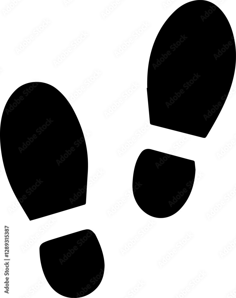 silhouette art of Footprints vector illustration silhouette art of Footprints vector illustration