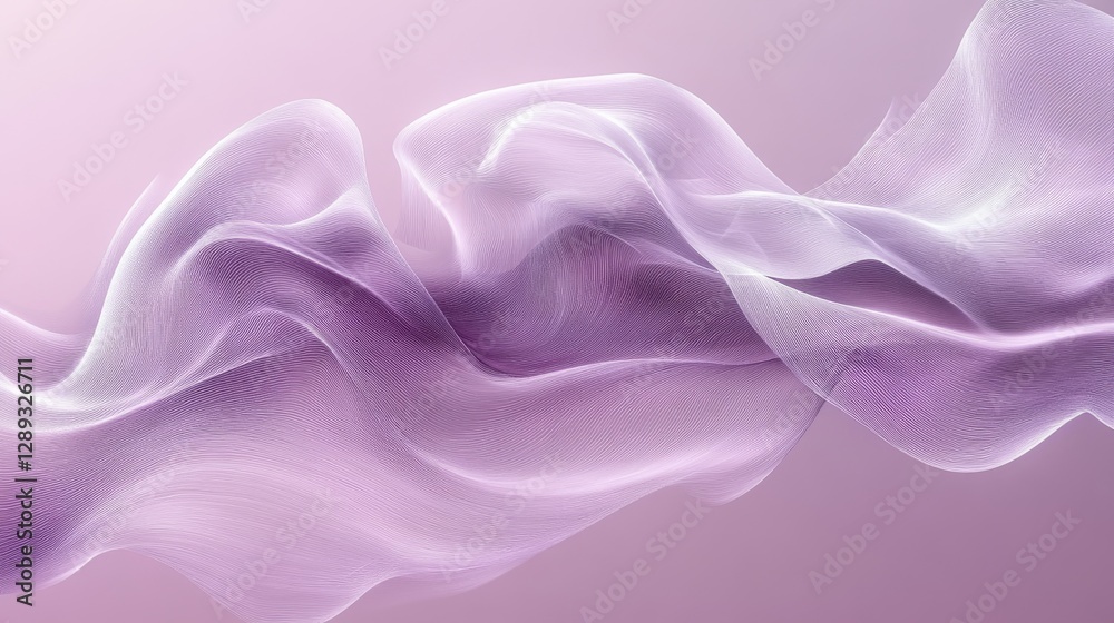 Fototapeta premium Abstract artwork with a flowing lavender and white gradient