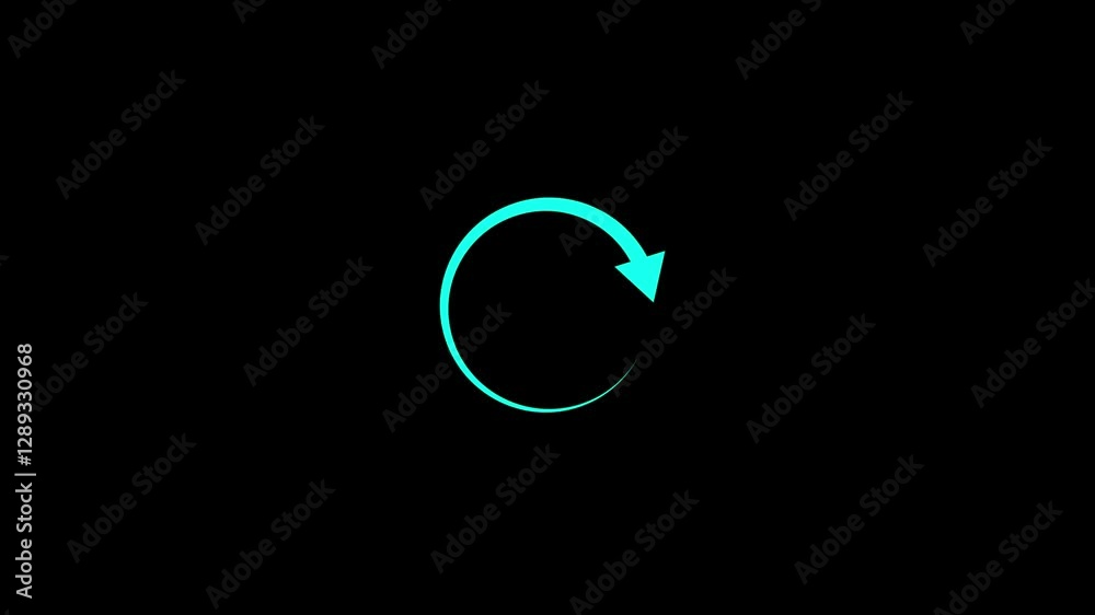 Refreshing, updating, recycle arrow icon animation . Reload icon animation. Reload network, Loading circle animation and updating icon animation concept.