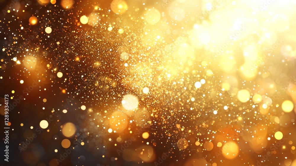 Sparkling Golden Lights Background Festive Glitter and Bokeh for Holiday Design Sparkling Golden Lights Background Festive Glitter and Bokeh for Holiday Design