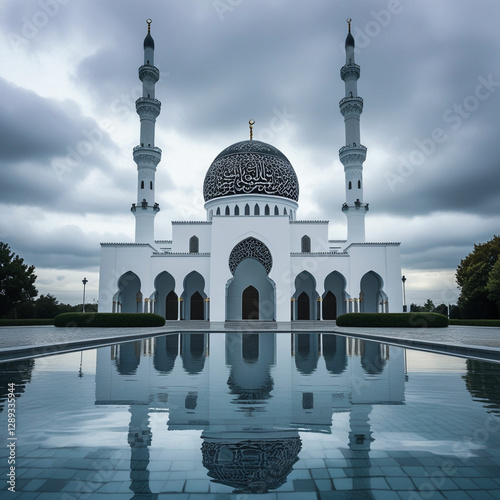 Beautiful Islamic mosque of Muslim player place