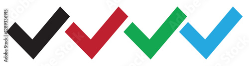 colorful checkmarks against a transparent background