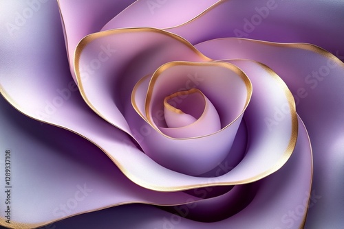 A muted lavender background with a single gold line forming an abstract spiral in the center, offering a mix of modern minimalism and a touch of luxury – Perfect for wellness, interior design, or life