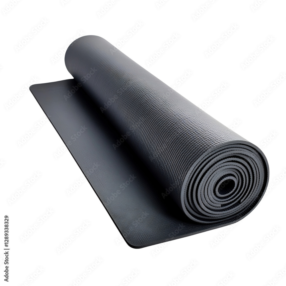 Stylish Modern Yoga Mat with Non-Slip Surface Eco Isolated on Transparent Background Stylish Modern Yoga Mat with Non-Slip Surface Eco Isolated on Transparent Background