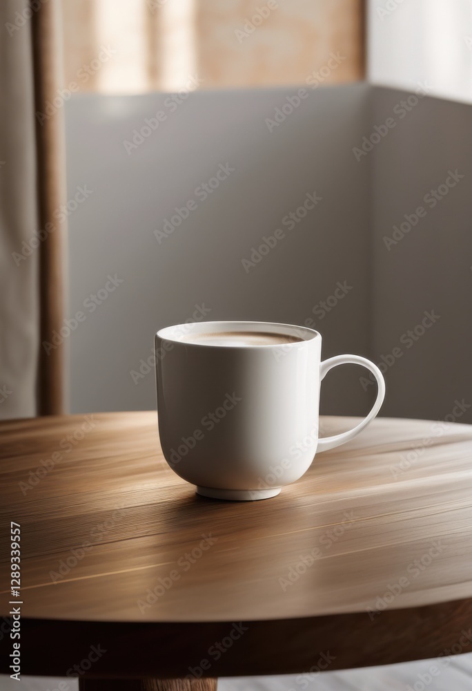 minimalist view empty coffee cup poised elegantly rustic wood capturing essence simplicity tranquility captivating scene, wooden, tabletop, drinkware minimalist view empty coffee cup poised elegantly rustic wood capturing essence simplicity tranquility captivating scene, wooden, tabletop, drinkware