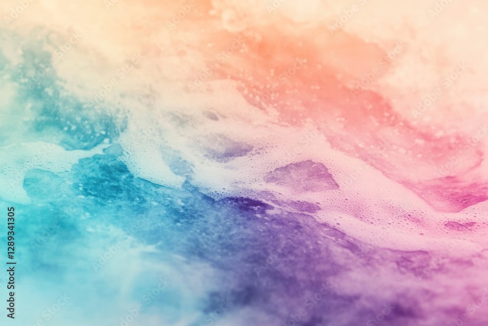 Obraz premium Abstract pastel foam texture with soft, dreamy colors and flowing patterns.