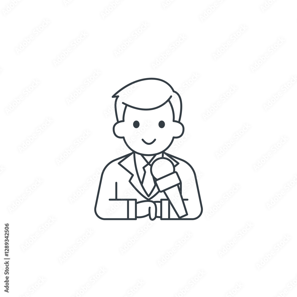 Interview icon symbol vector illustration isolated on white background Interview icon symbol vector illustration isolated on white background