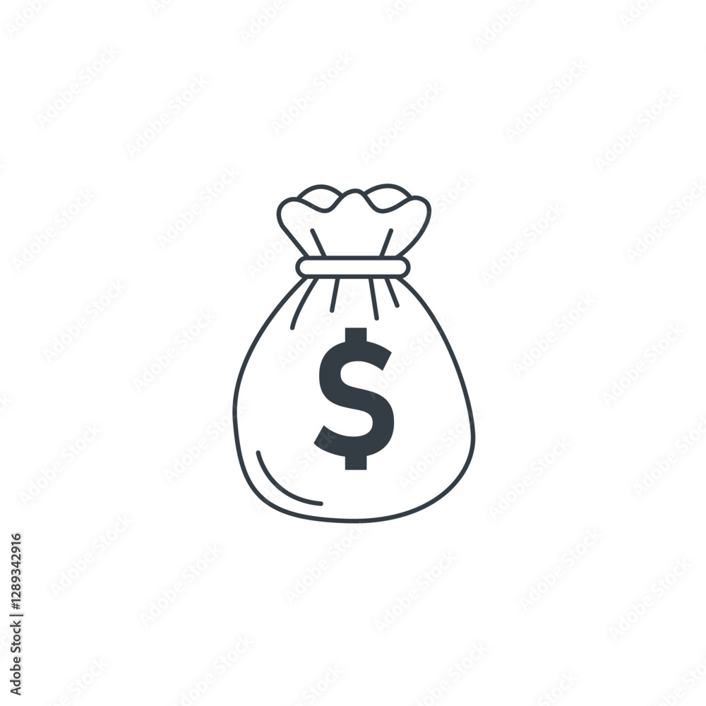 Money Bag icon symbol vector illustration isolated on white background Money Bag icon symbol vector illustration isolated on white background