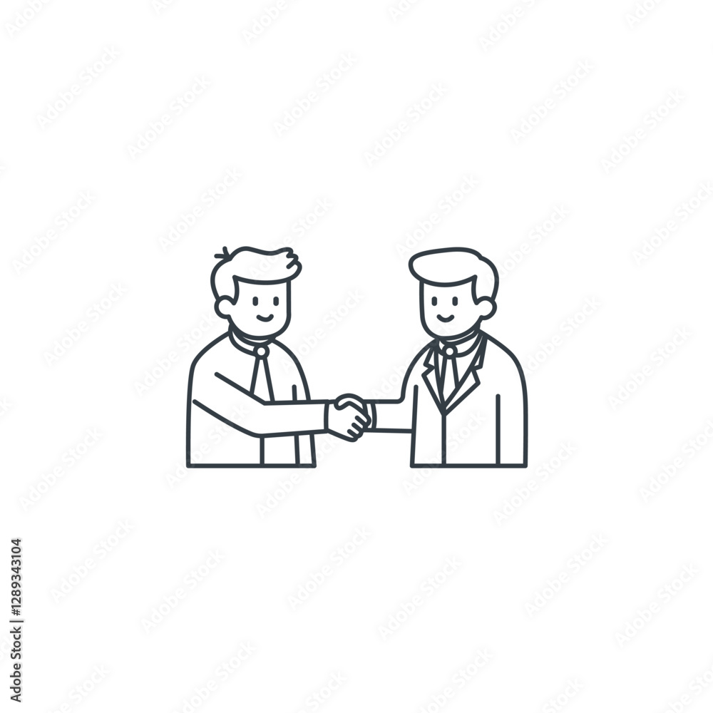 Negotiation icon symbol vector illustration isolated on white background Negotiation icon symbol vector illustration isolated on white background