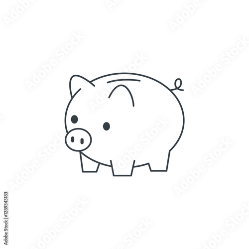 Piggy Bank icon symbol vector illustration isolated on white background
