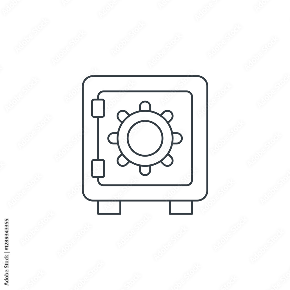 Bank Safe icon symbol vector illustration isolated on white background Bank Safe icon symbol vector illustration isolated on white background