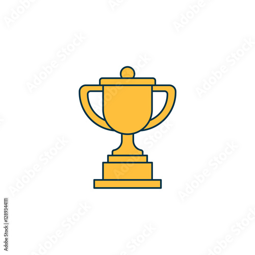 Trophy icon symbol vector illustration isolated on white background
