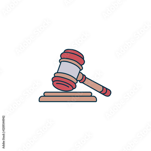 Gavel icon symbol vector illustration isolated on white background