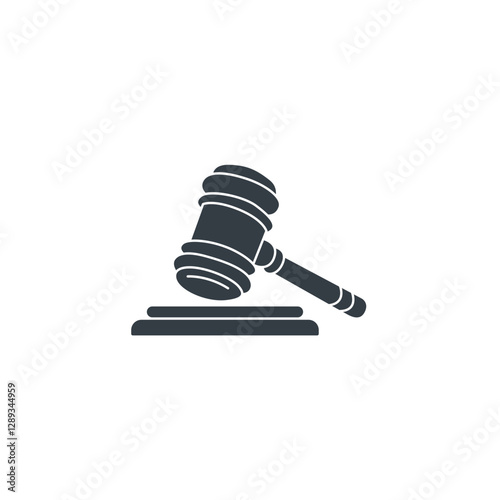 Gavel icon symbol vector illustration isolated on white background