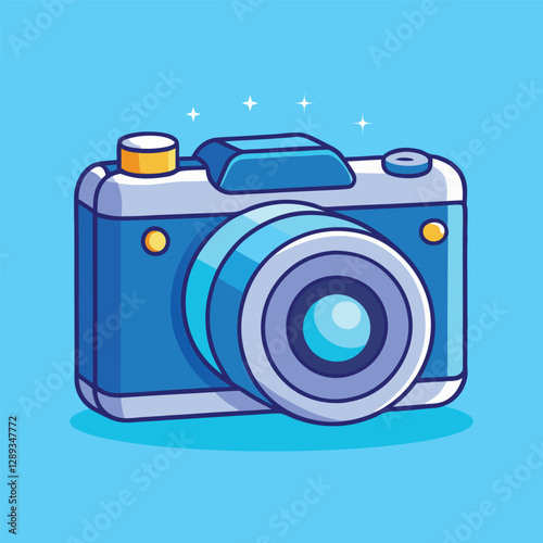 Cartoon Camera Art Illustration Vector Design