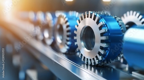 Precision Engineering Components on Assembly Line