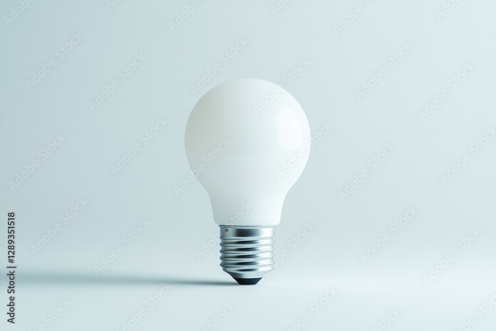 A single, matte-white lightbulb stands on a light-blue background, symbolizing ideas and innovation. A single, matte-white lightbulb stands on a light-blue background, symbolizing ideas and innovation.