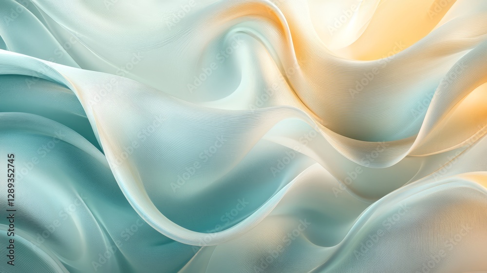 Obraz premium Flowing fabric in vibrant colors creating beautiful visual motion