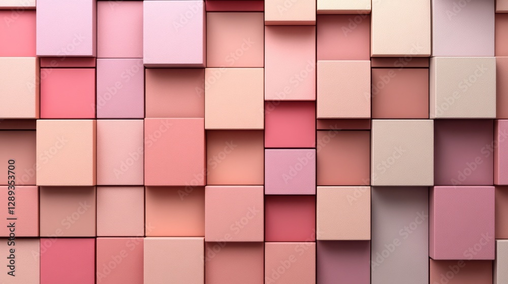These are blocks arranged in a grid of various pink tones These are blocks arranged in a grid of various pink tones