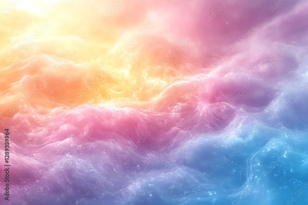 Fototapeta premium Abstract Pastel Waves of Light and Color