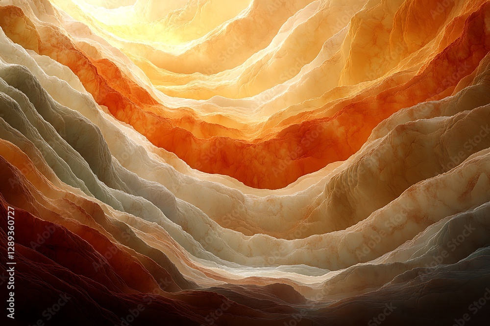 Stunning Abstract Mountain Landscape with Warm Hues Stunning Abstract Mountain Landscape with Warm Hues