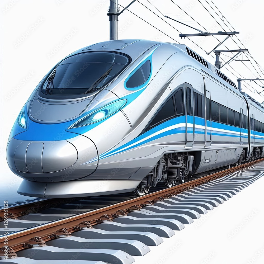 Fototapeta premium Futuristic Bullet Train