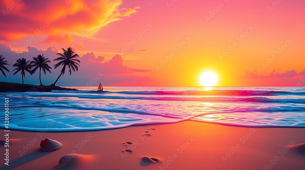 sunset on the beach sunset on the beach