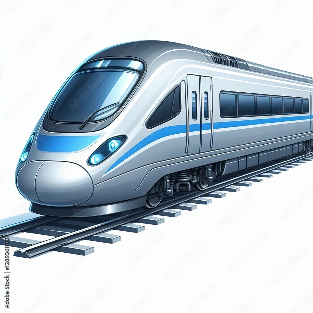 Naklejka premium Ultra-Fast Passenger Train
