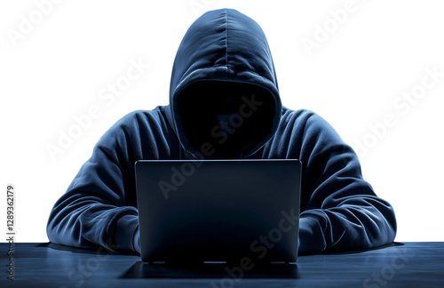 Hacker Man Typing on Laptop and Hacking Online System







