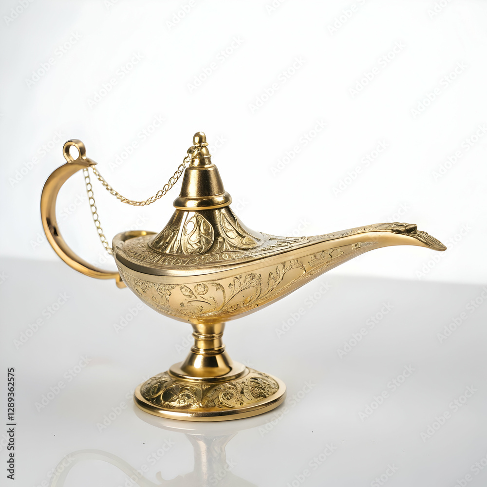Aladdin Lamp Isolated Icon Aladdin Lamp Isolated Icon