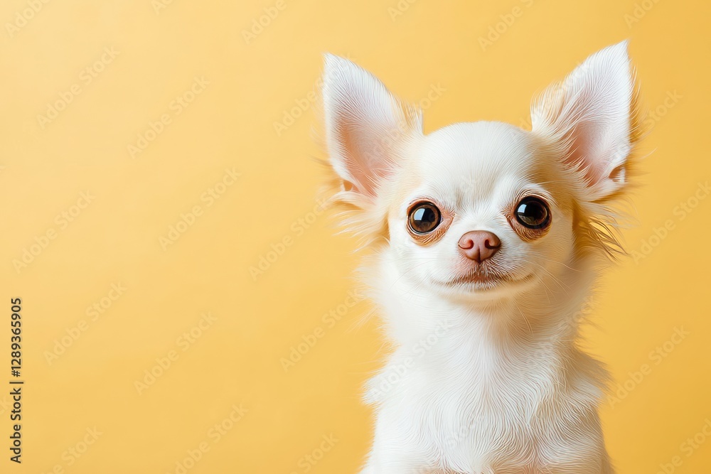 Chihuahua dog on colorful background, showing cute and playful expressions. Chihuahua dog on colorful background, showing cute and playful expressions.