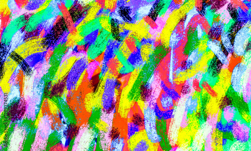 multi-colored smears create an interesting background