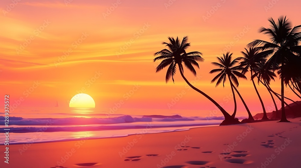 sunset on the beach sunset on the beach