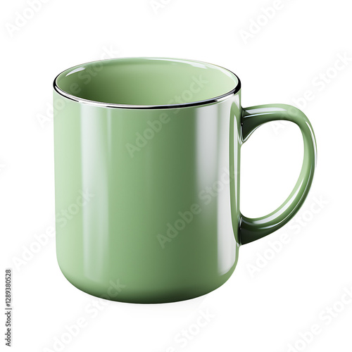 Mint Green Mug Isolated on transparent background