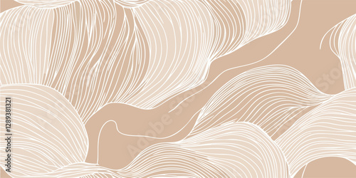 Abstract seamless wave brown beige pattern vector background, for textiles, packaging, wallpapers, invitations, and branding