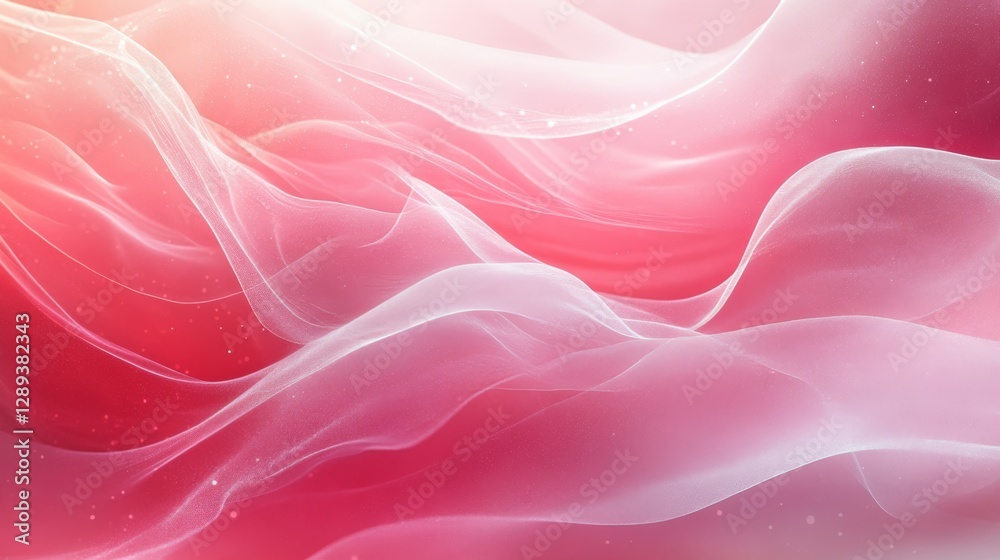 Obraz premium Abstract rendering of flowing pink and white color gradients