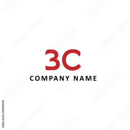 letters bc text logo design vector