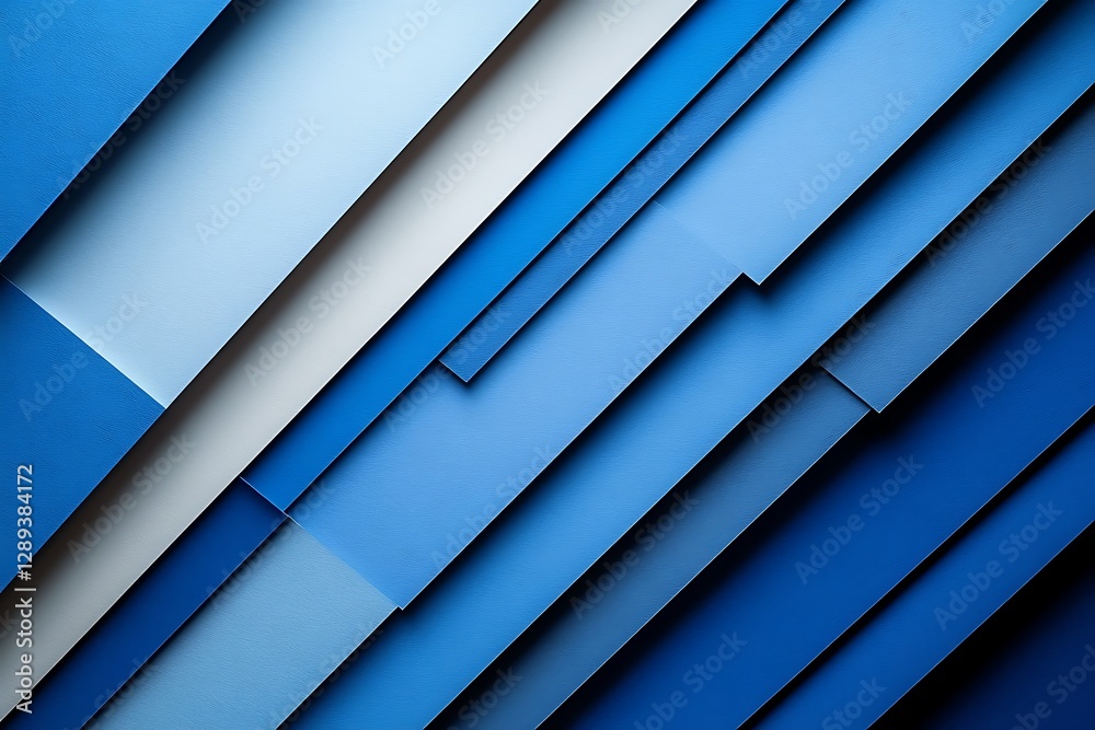 Obraz premium Abstract Diagonal Blue and White Shapes Background