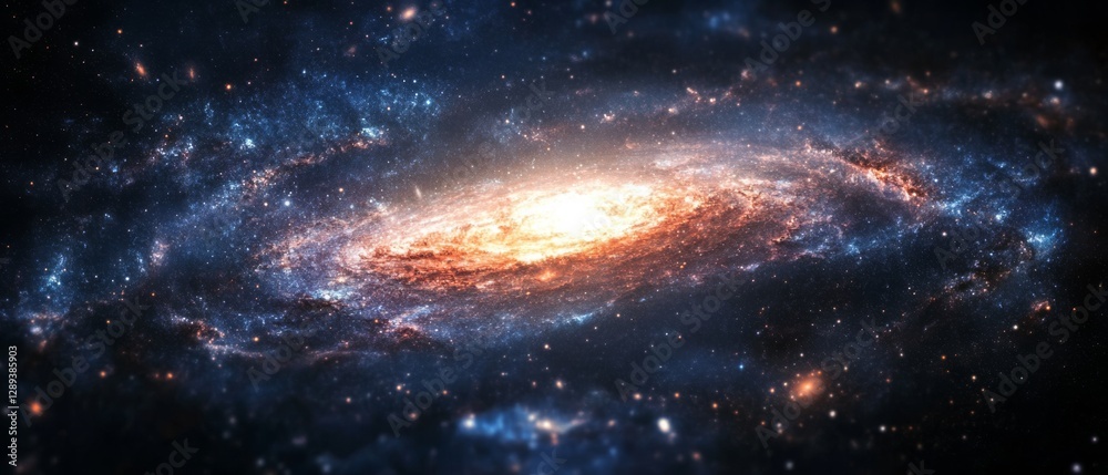 A mesmerizing spiral galaxy glimmers in the vastness of space, showcasing swirling stars and cosmic beauty, evoking wonder and infinity. A mesmerizing spiral galaxy glimmers in the vastness of space, showcasing swirling stars and cosmic beauty, evoking wonder and infinity.